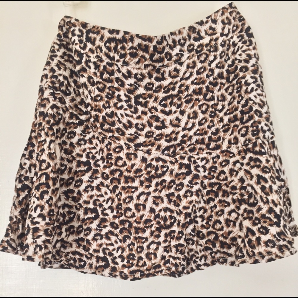 NWT Rumor Boutique Animal Print Fit & Flare Mini Skirt